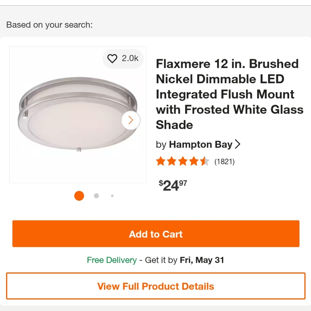 Flush Mount LED Light Fixture